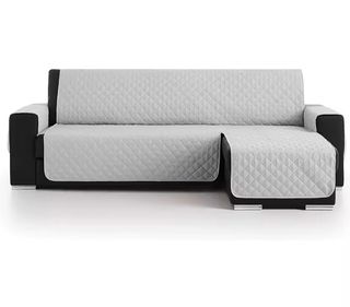 Funda para sofá gris acolchada