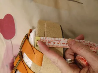 Sandalias plataforma naranja piel