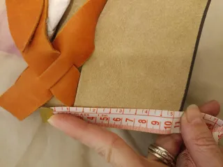 Sandalias plataforma naranja piel