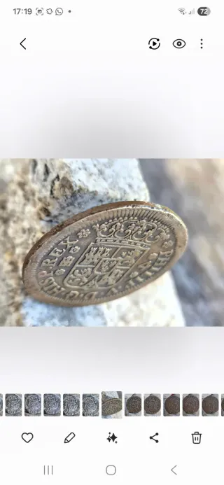 Moneda 4 Maravedís Felipe V 1742 Segovia