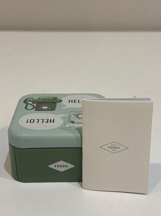 Collar Hombre Fossil Marrón y Plata