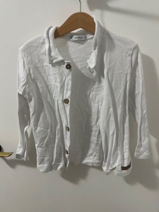 Camisa blanca de manga larga talla 5