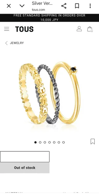 Pack Anillos Tous Oro y Plata