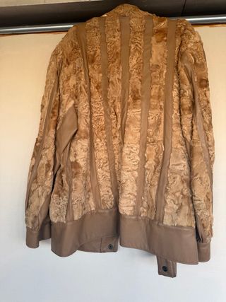 Cazadora Beige Piel y Astracán