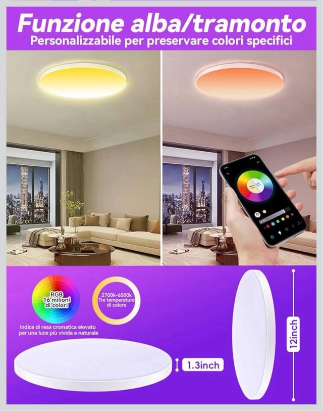 Plafón LED Techo Alexa 30W nuevo