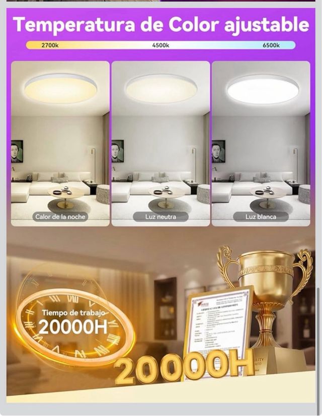 Plafón LED Techo Alexa 30W nuevo