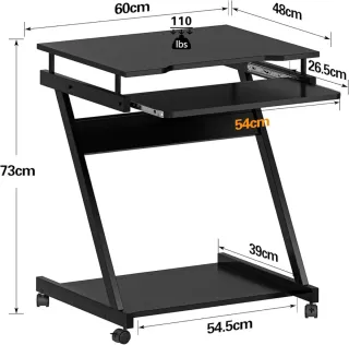 Tavolo portacomputer con ruote Z