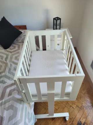 Mini cuna colecho blanca cododo mo-1639