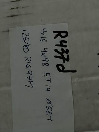 Rueda de repuesto 125/80 R16