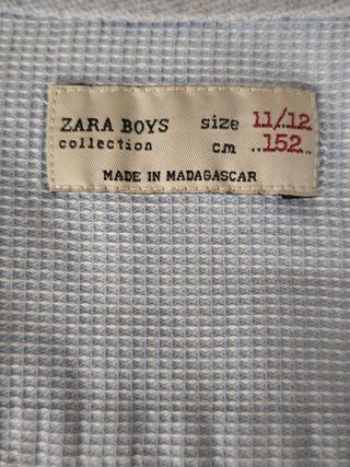 Camisa cuello mao Zara niño 11-12 años
