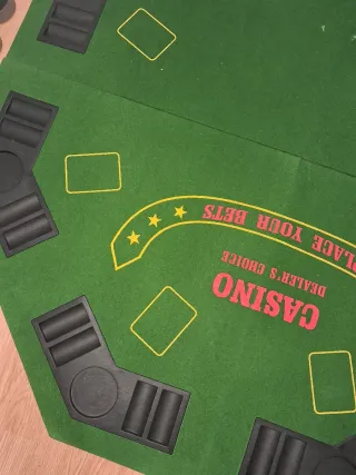 Tablero de Póker Octogonal Verde