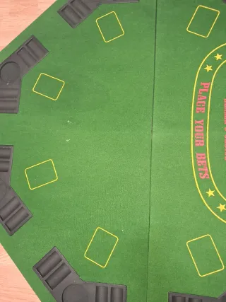 Tablero de Póker Octogonal Verde