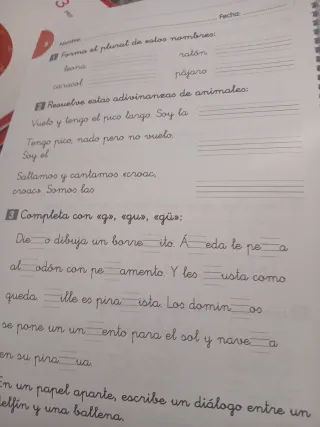 Guía didáctica lengua primero con ejercicios