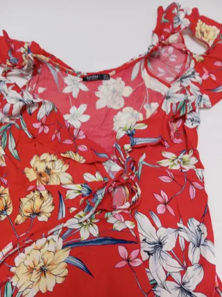 Vestido largo estampado floral talla S