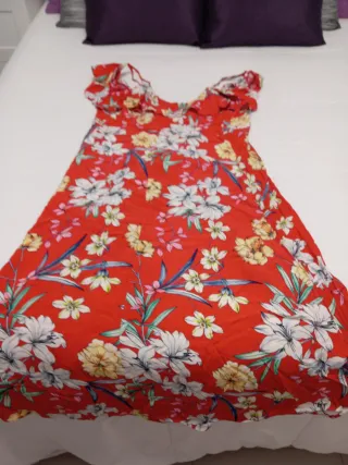 Vestido largo estampado floral talla S