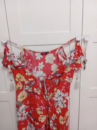 Vestido largo estampado floral talla S