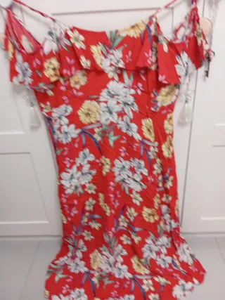 Vestido largo estampado floral talla S