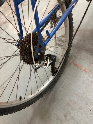 Bicicleta tándem azul