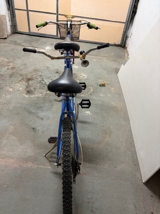 Bicicleta tándem azul