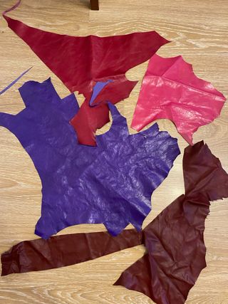 Retazos de Piel Varios Colores