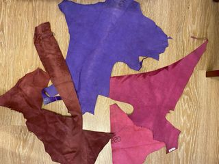 Retazos de Piel Varios Colores