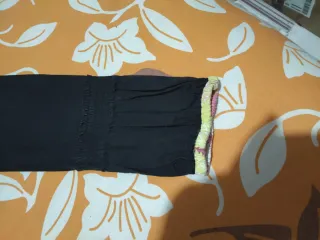 Vestido Almatrichi Negro con Detalles Rosas