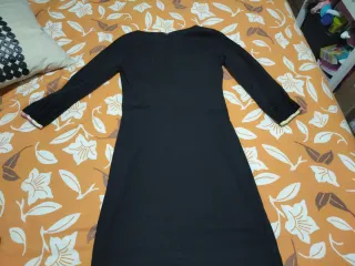 Vestido Almatrichi Negro con Detalles Rosas