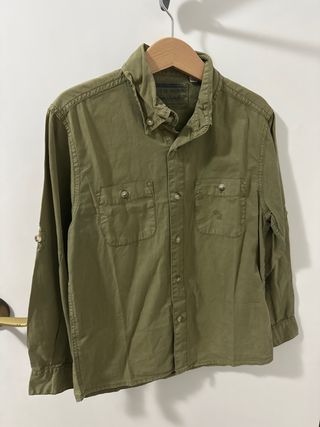 Camisa verde manga larga talla 6