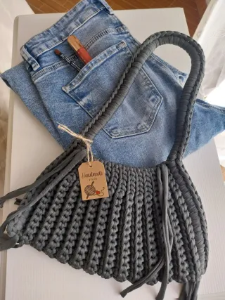 Borsa dusk bag uncinetto verde militare Crochet