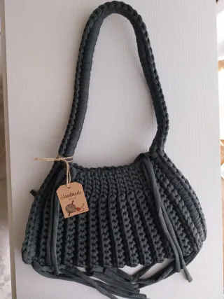 Borsa dusk bag uncinetto verde militare Crochet