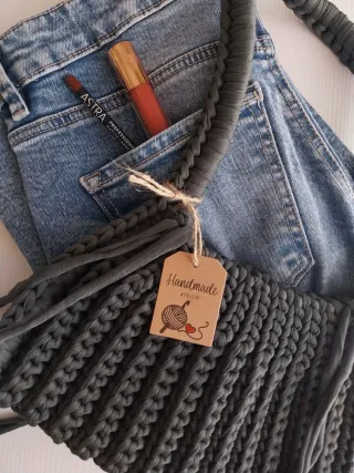 Borsa dusk bag uncinetto verde militare Crochet