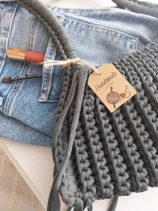 Borsa dusk bag uncinetto verde militare Crochet