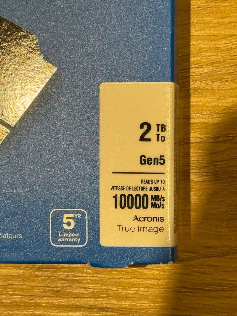 2TB Crucial P510 SSD Gen5 (10000MB/s) Disipador afbeelding 2