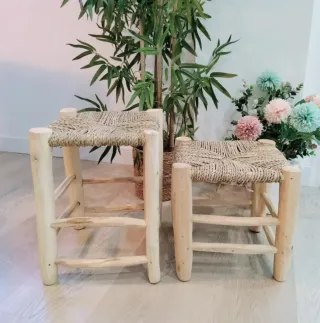 Taburete de Madera Artesanal