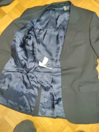 Traje Zara Talla Eu 46 Negro