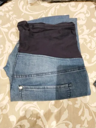 Jeans premamá azul