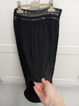 Falda larga negra talla M