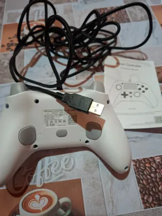 Mando de videojuegos blanco