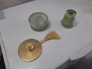 Set 2 Candele Profumate Vetro e Oro