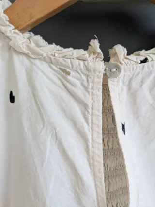 Blusa Algodón Corazones y Nido Abeja Talla S/M