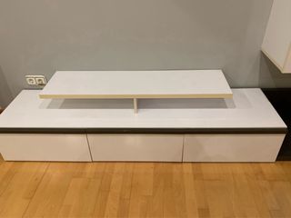 Conjunto Muebles Salón Blanco y gris