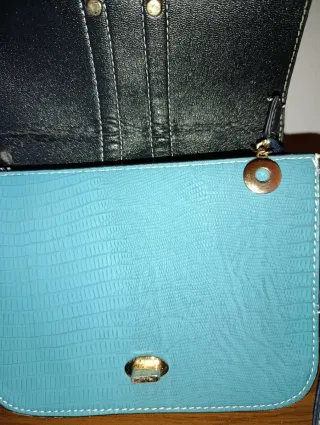 ❤️Bolso bandolera piel retro vintage turquesa