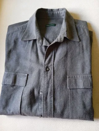 Camisa Springfield gris oscuro. Vintage