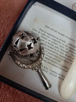 Sonajeros plateados Pedro Durán + osito