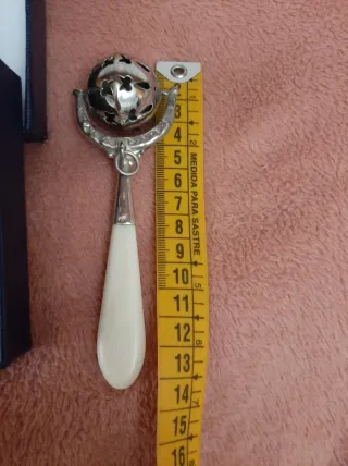 Sonajeros plateados Pedro Durán + osito