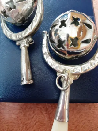 Sonajeros plateados Pedro Durán + osito