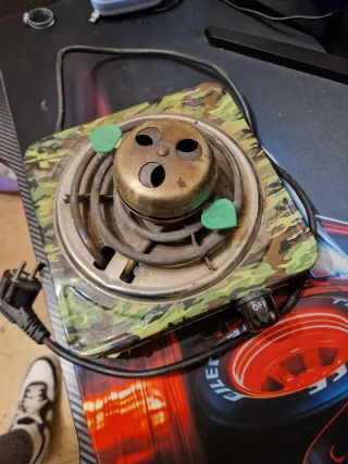 Hornillo eléctrico y provost camuflaje