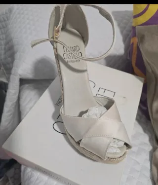 Alpargatas cuña novia Eduard Castillo T.38