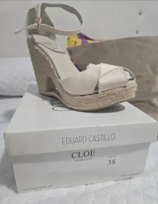 Alpargatas cuña novia Eduard Castillo T.38