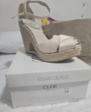 Alpargatas cuña novia Eduard Castillo T.38